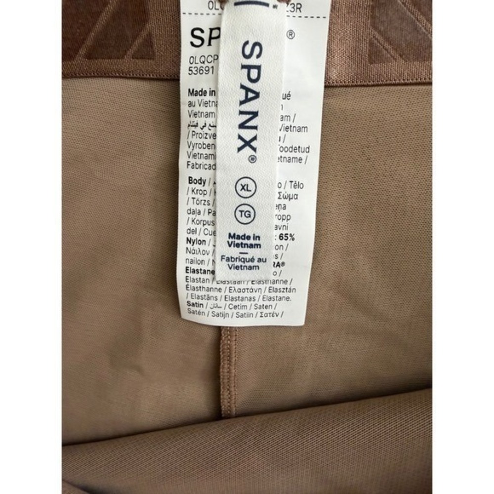 SPANX High-Waisted Mid-Thigh Short in Cafe au Lait Beige Tan XL NWT - Picture 10 of 14